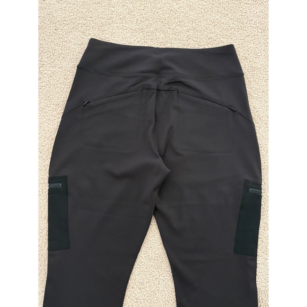 Athleta Women Headlands Hybrid Cargo Tight Size 12 Black Hiking Trekking Pants - Picture 8 of 13